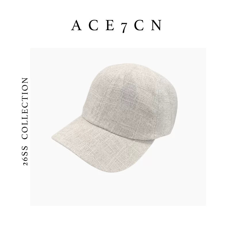 Soft-Crown Linen Baseball Cap — ACE7CN