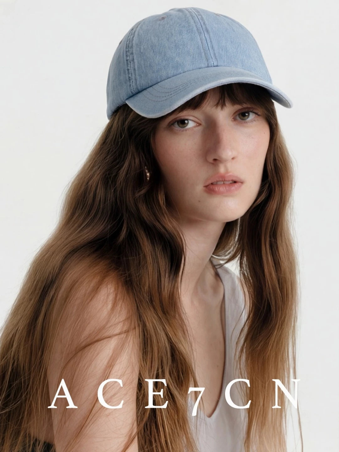 Washed Denim Baseball Cap — ACE7CN