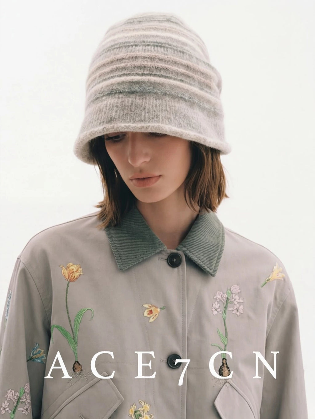 Multi-Stripe Wool Slouch Beanie — ACE7CN