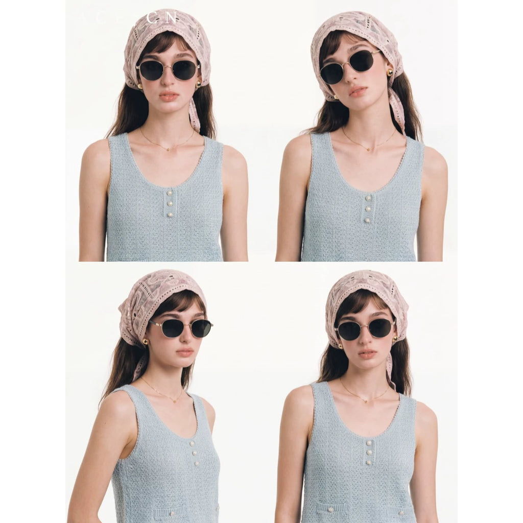 Embossed Embroidered Head Scarf Hat — ACE7CN