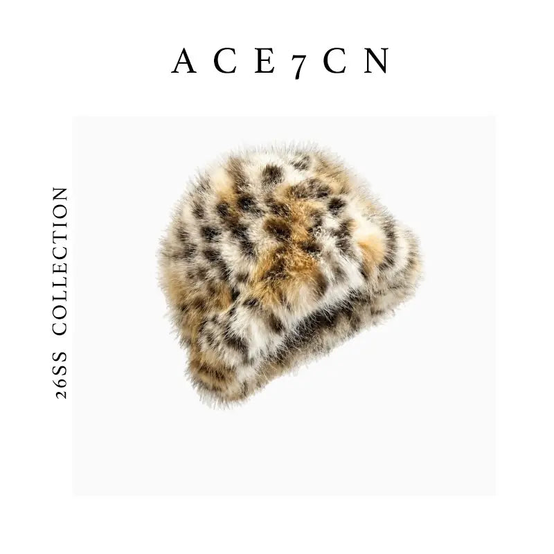 Leopard Faux-Mink Bucket Hat — ACE7CN