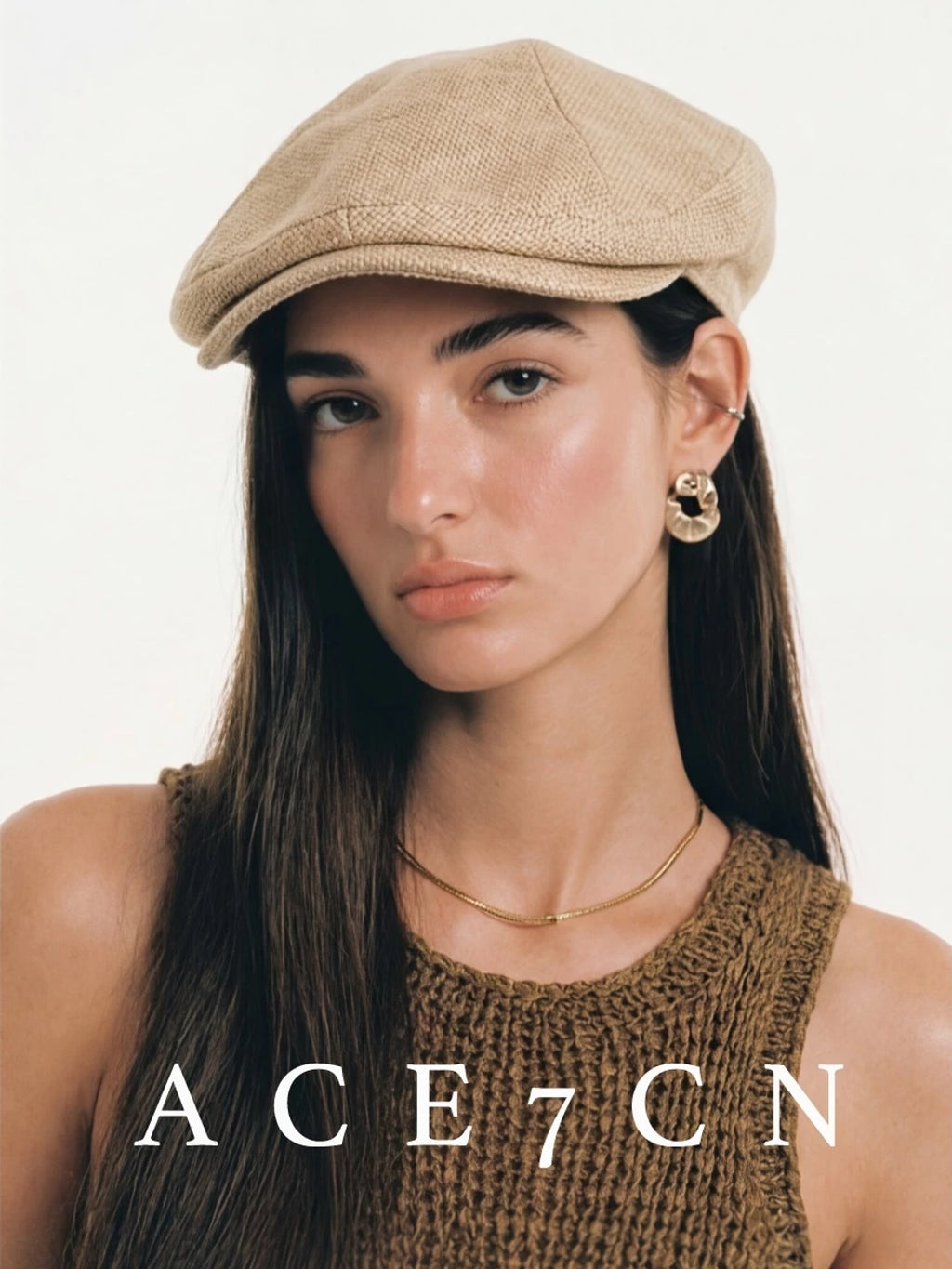 Linen Flat Cap — ACE7CN