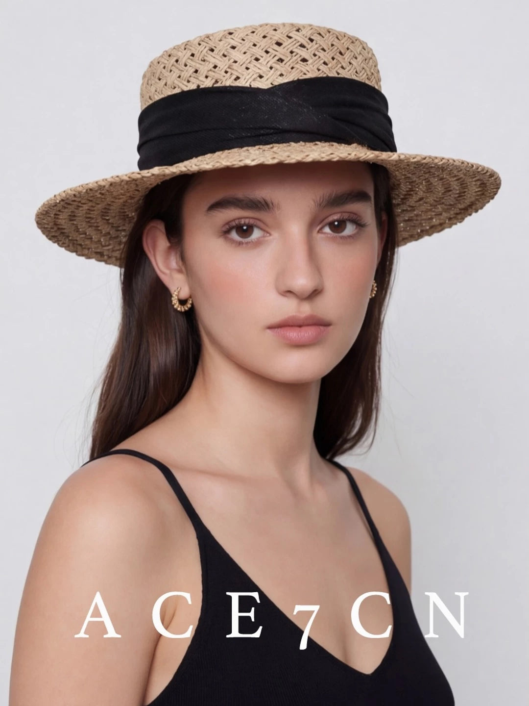 Fine-Woven Straw Fedora — ACE7CN