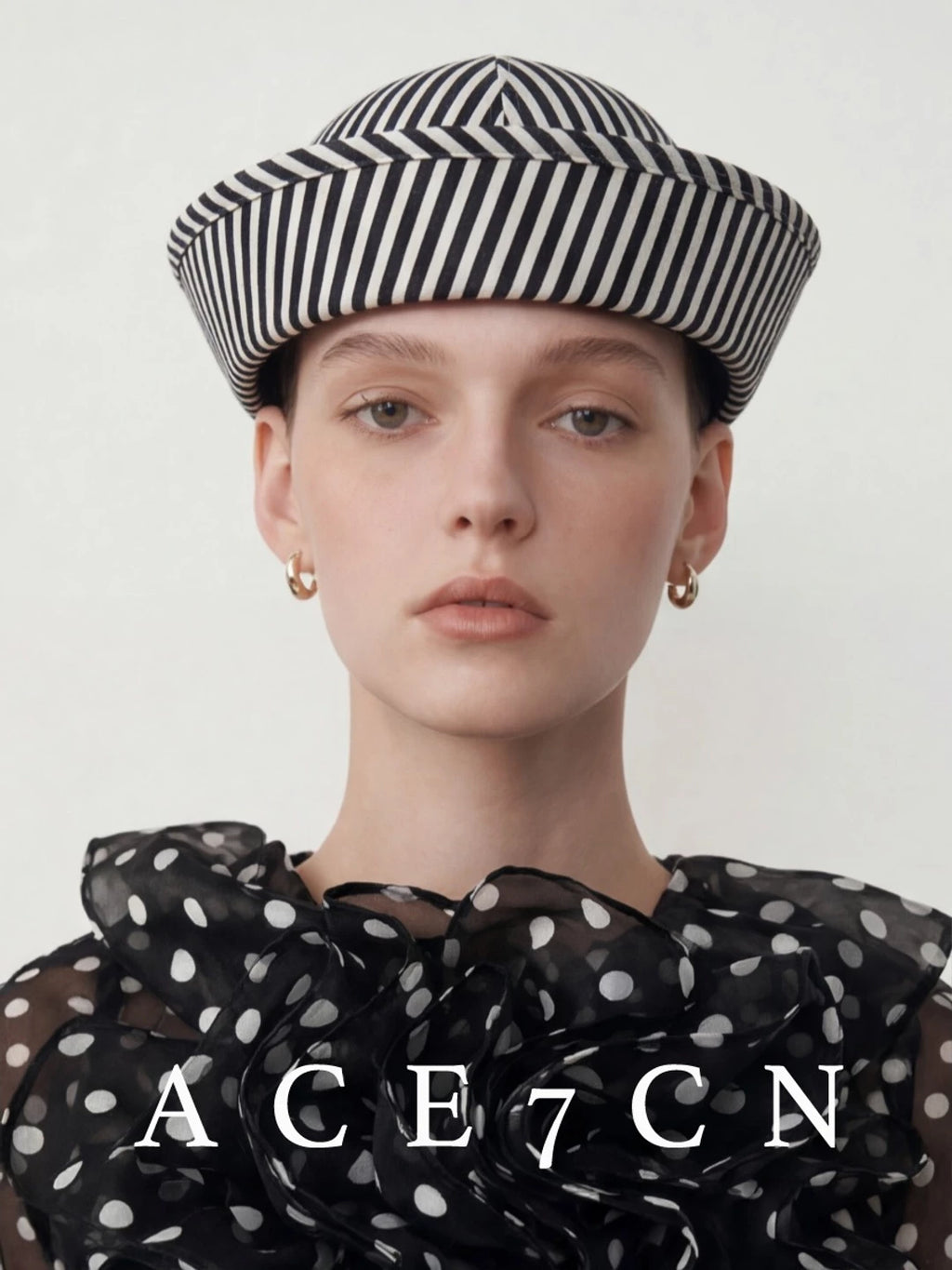 Striped Roll-Brim Sailor Pillbox Hat — ACE7CN