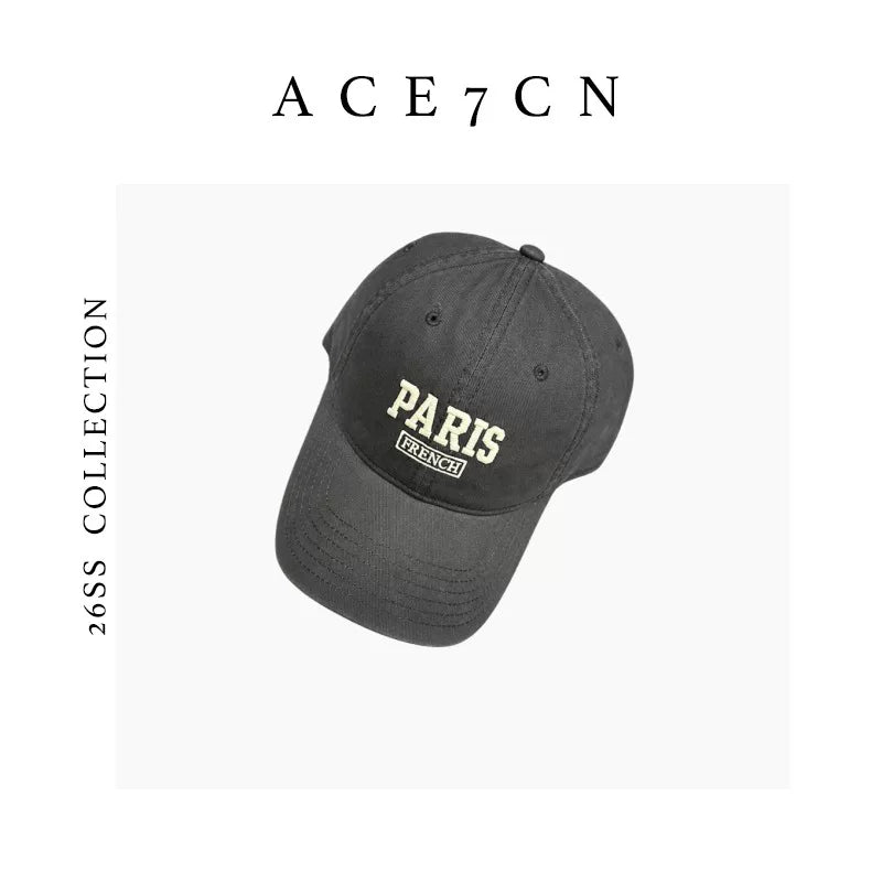 Paris-Embroidered Baseball Cap — ACE7CN
