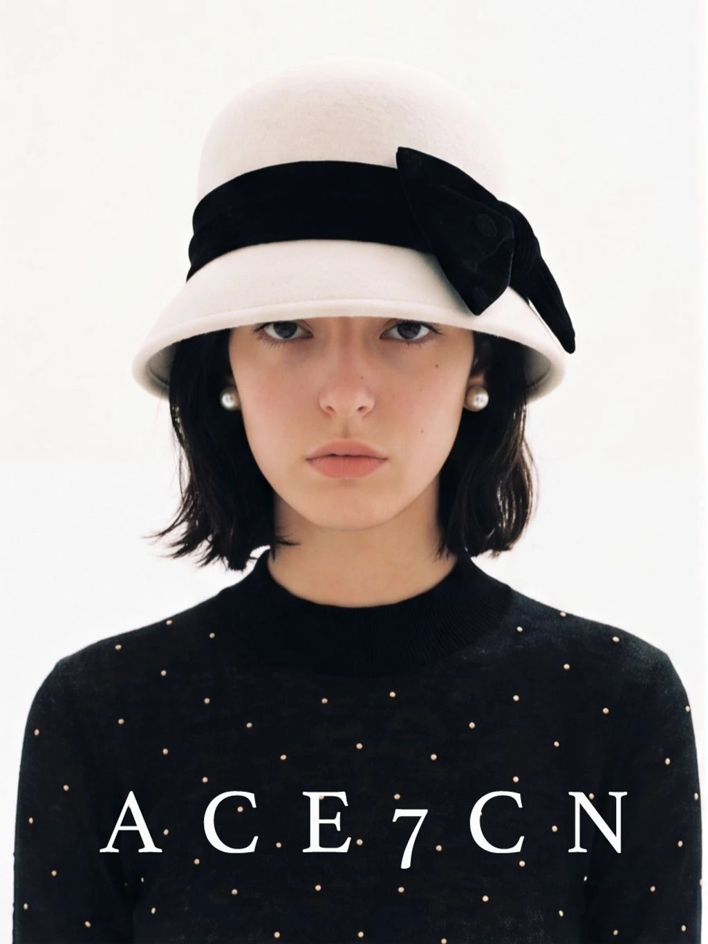 Japanese Niche 100 Wool Lampshade Bucket Hat Camellia