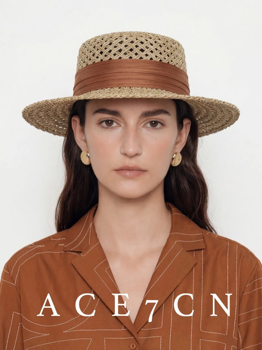 Openwork Silk-Straw Fedora — ACE7CN