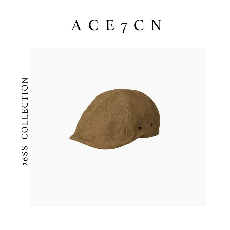 Sand-Washed Newsboy Cap — ACE7CN