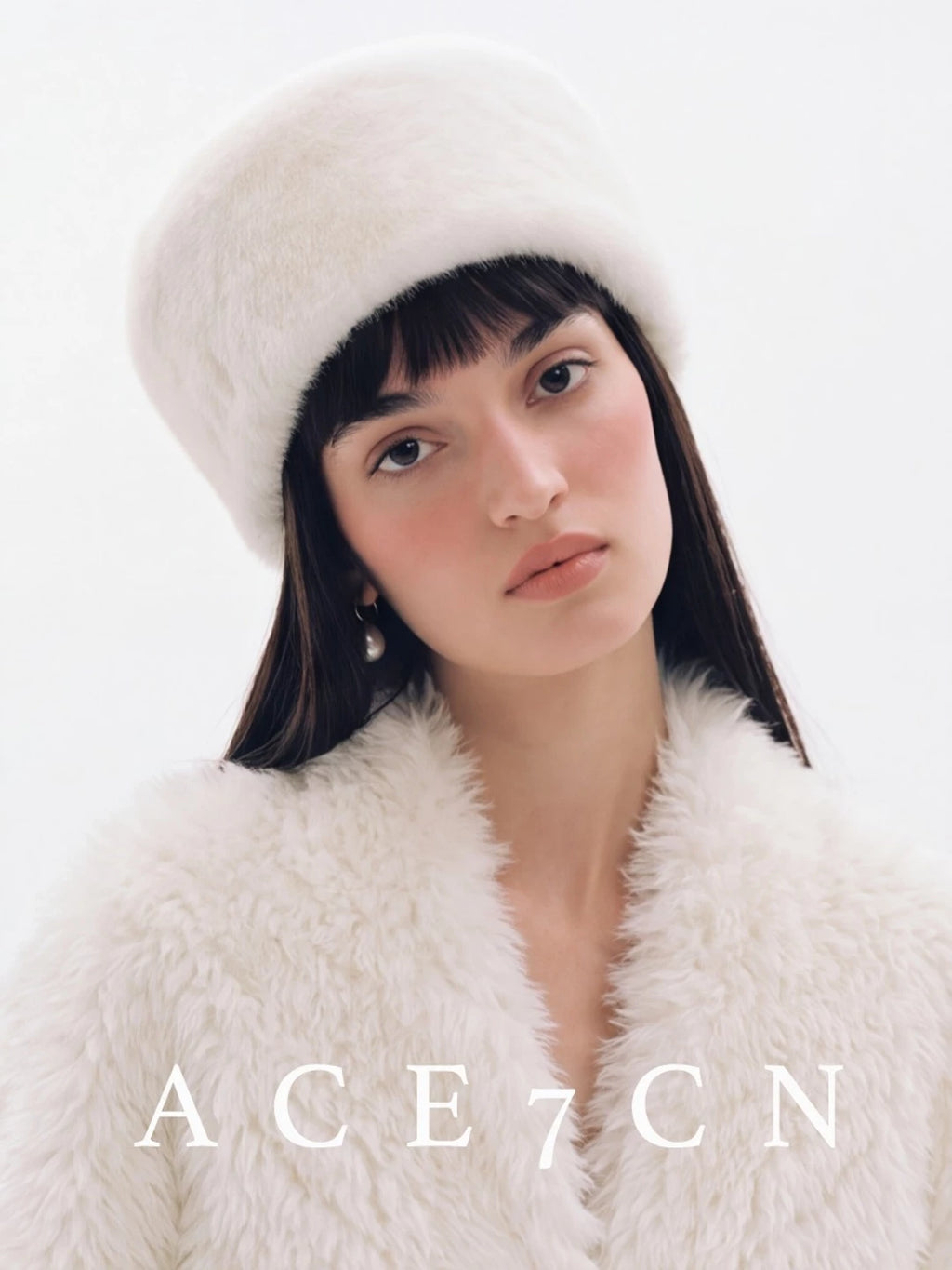 Faux-Mink Plush Pillbox Hat — ACE7CN