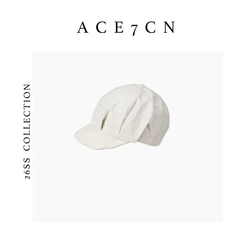 Breathable Linen Newsboy Cap — ACE7CN