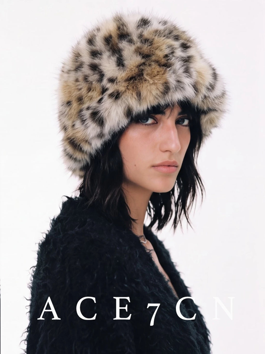 Leopard Faux-Mink Bucket Hat — ACE7CN