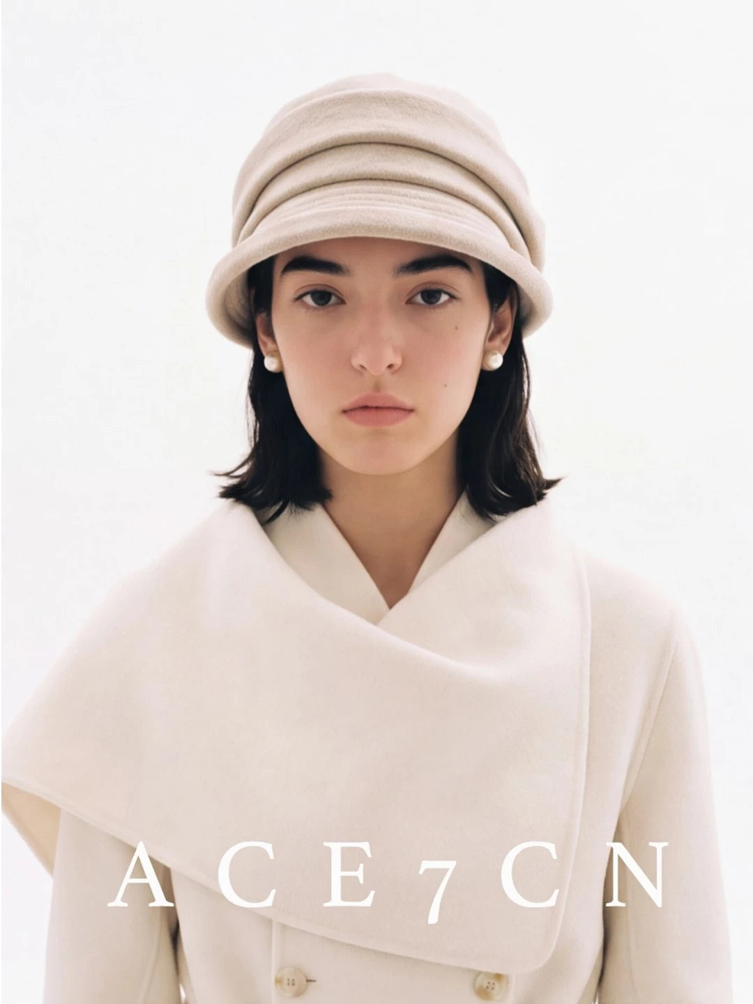Pinched-Pleat Roll-Brim Bucket Hat — ACE7CN