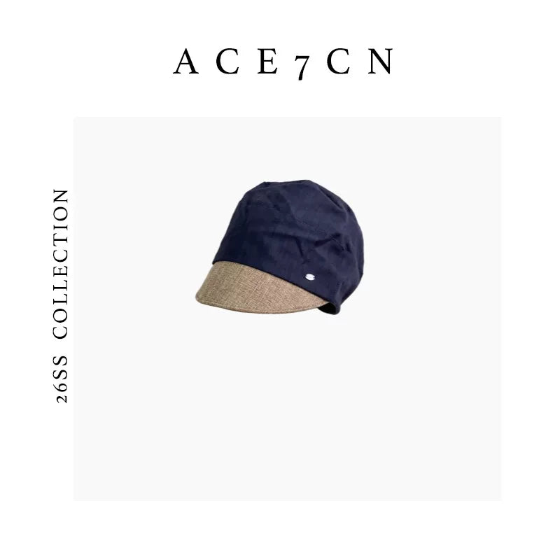 Pleated Linen-Textured Baseball Cap — ACE7CN