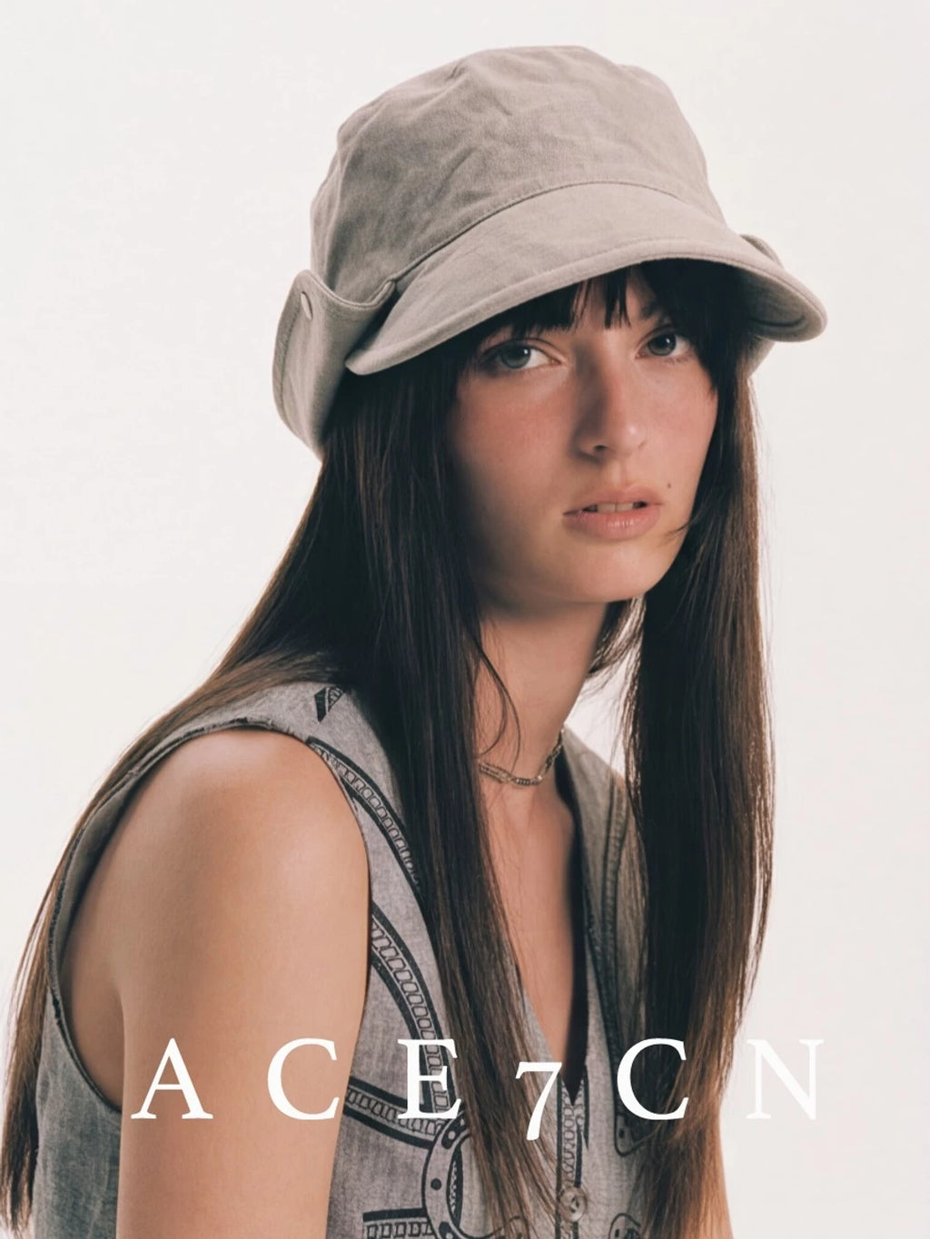 Washed Roll-Brim Ear-Flap Bucket Hat — ACE7CN