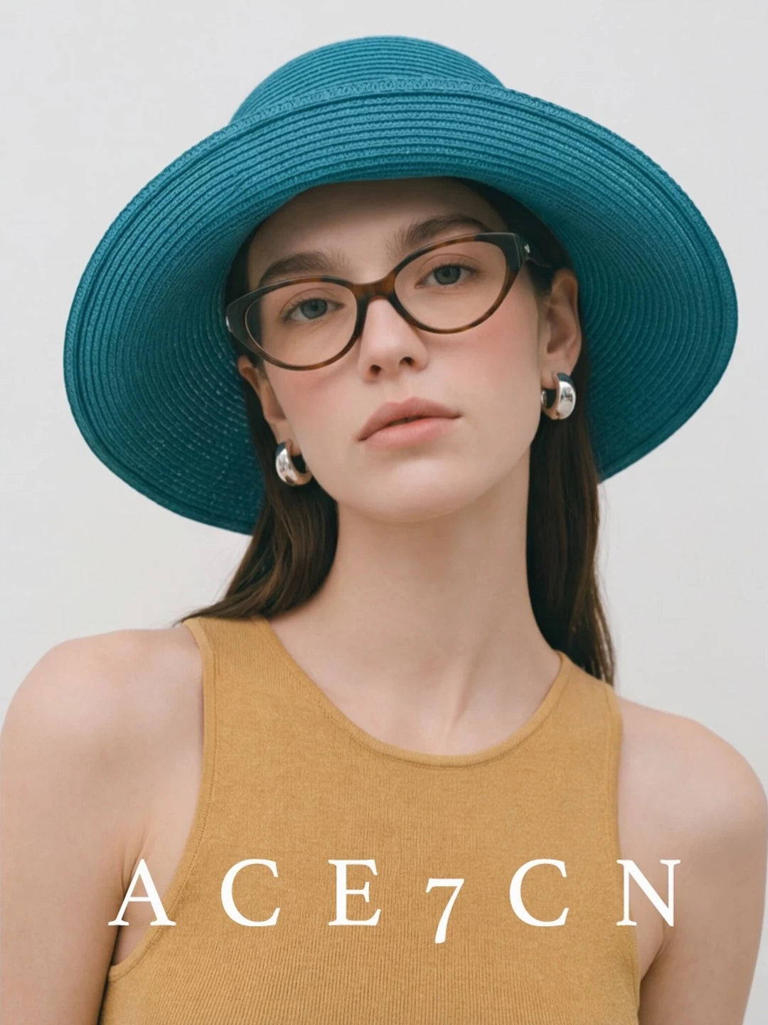 Roll-Brim Straw Bucket Hat — ACE7CN