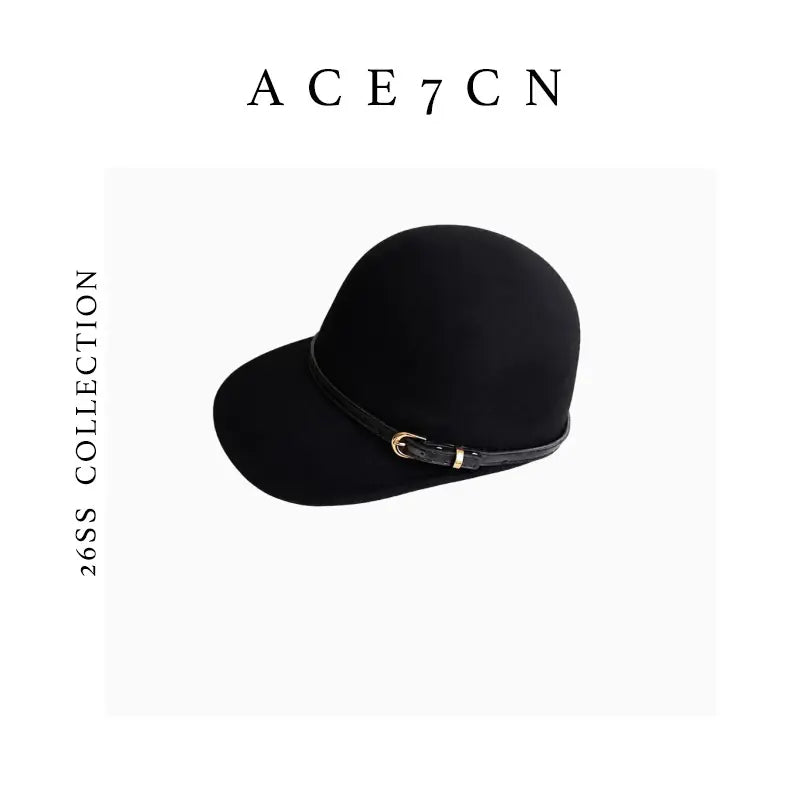 Sculpted Wool Felt Riding Cap — ACE7CN