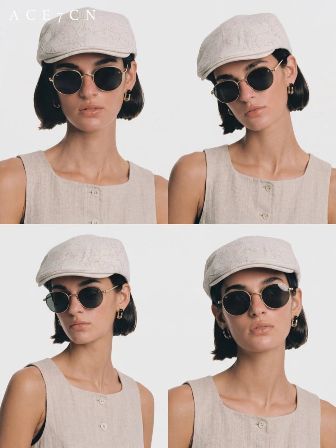 Jacquard Cotton Flat Cap — ACE7CN