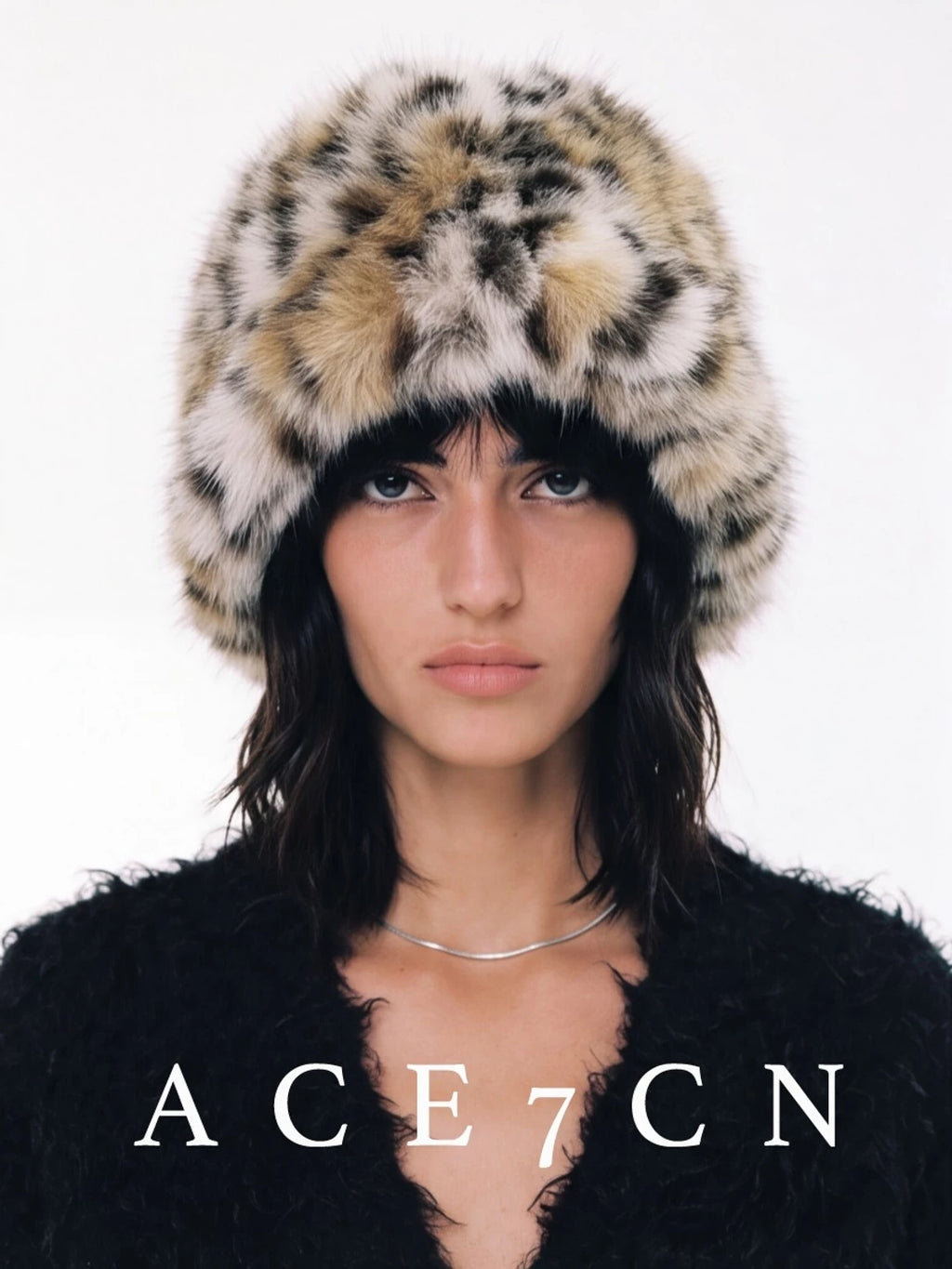 Leopard Faux-Mink Bucket Hat — ACE7CN