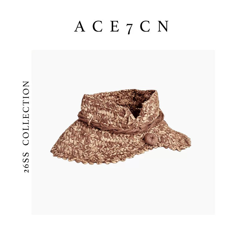 Crochet Straw Headband Visor — ACE7CN