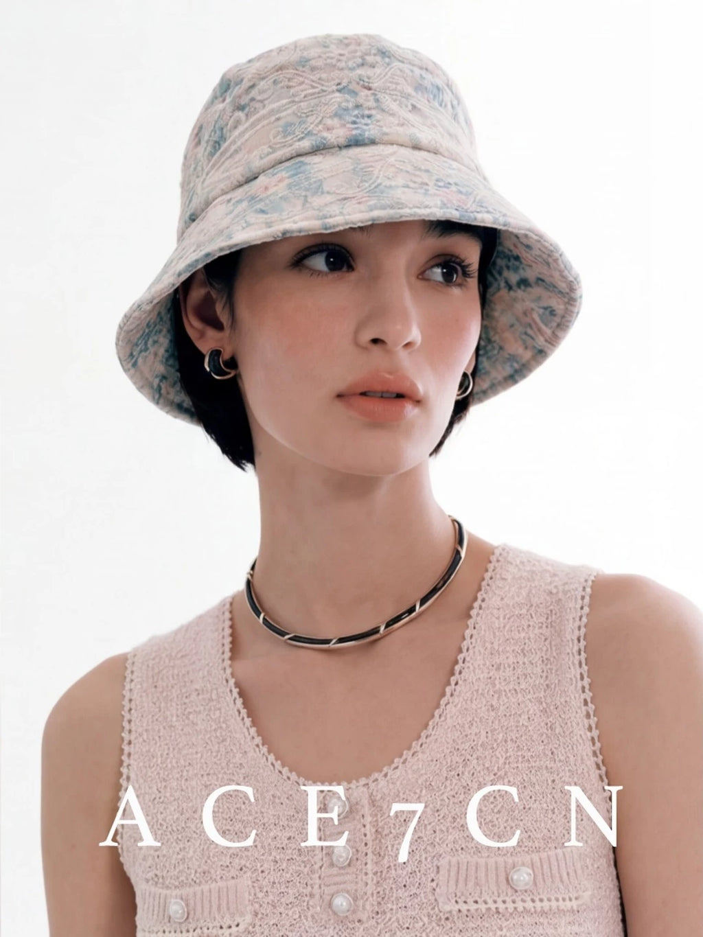 Embossed Jacquard Lace Bucket Hat — ACE7CN