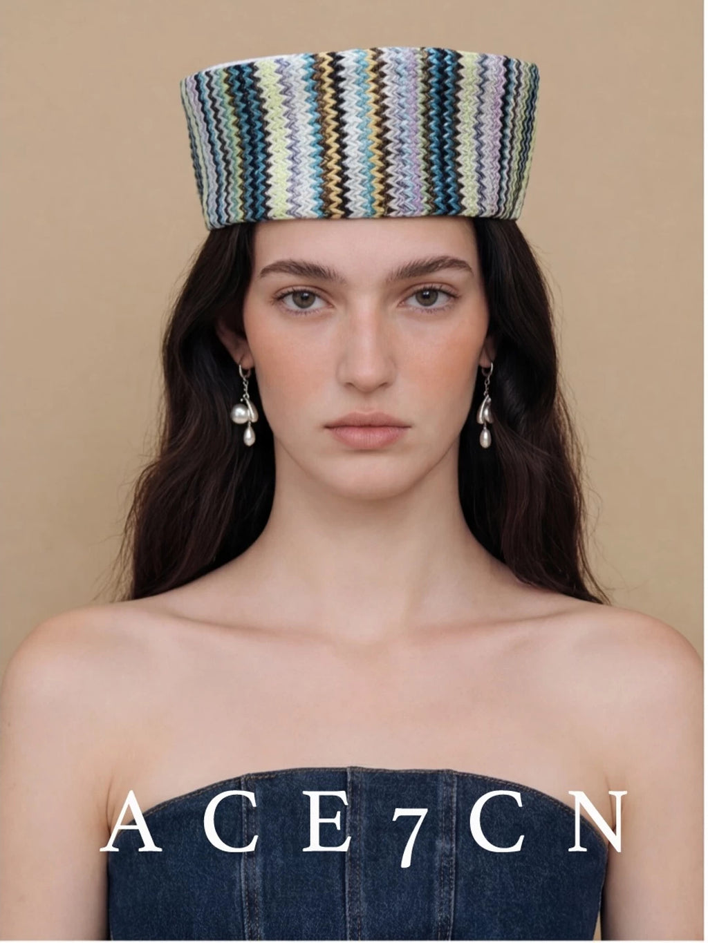 Woven Tweed Pillbox Hat — ACE7CN