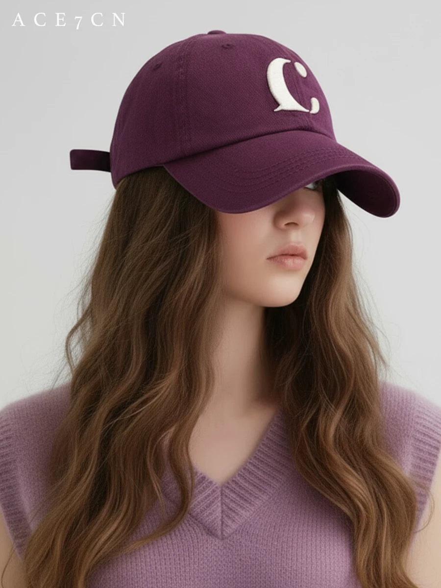 Letter C Soft-Crown Baseball Cap — ACE7CN