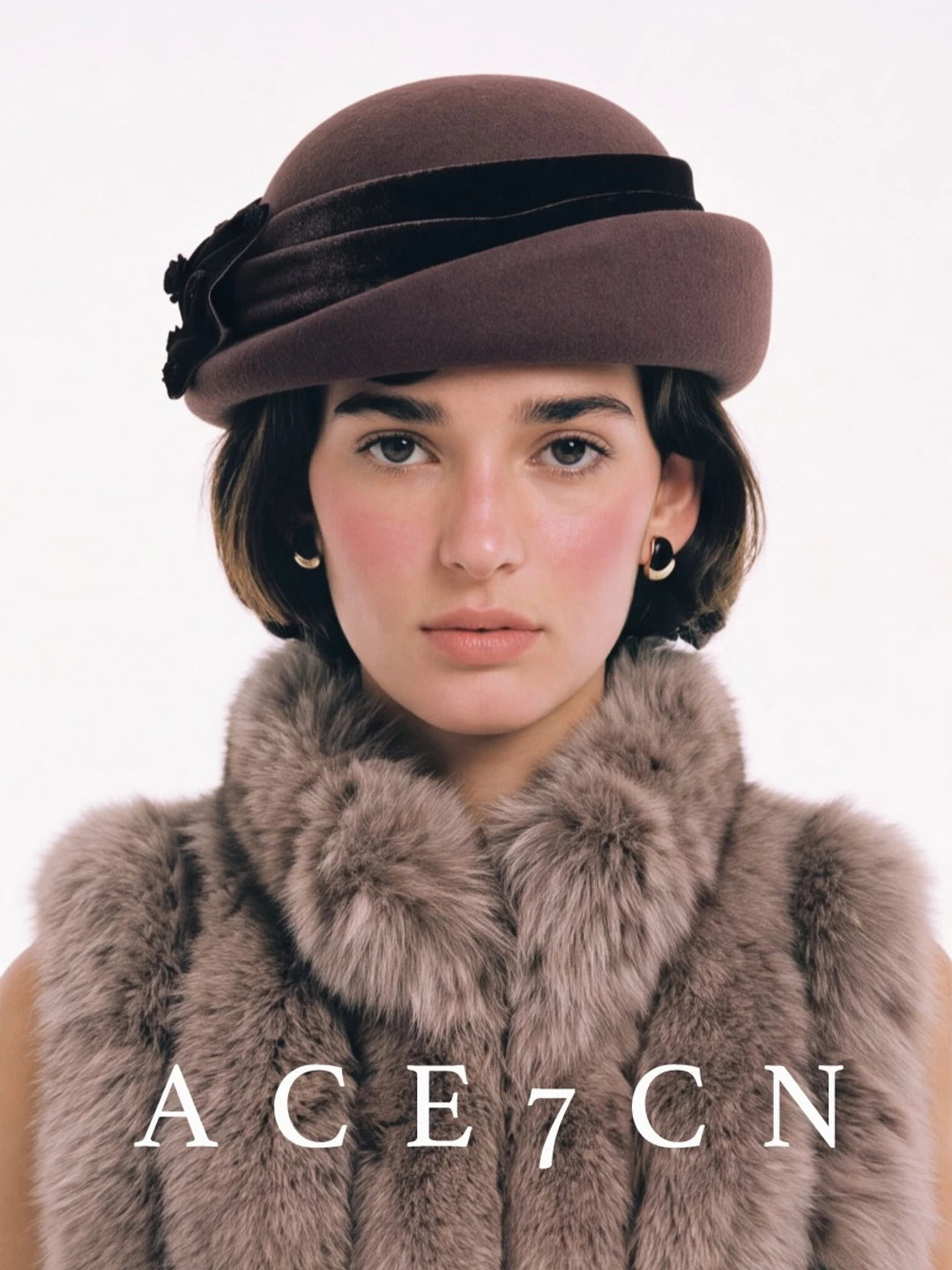 Velvet-Bow Wool Pillbox Hat — ACE7CN