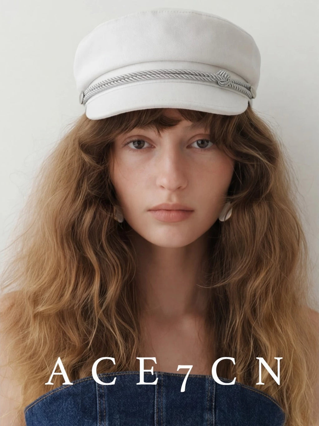 Braided-Cord Newsboy Cap — ACE7CN