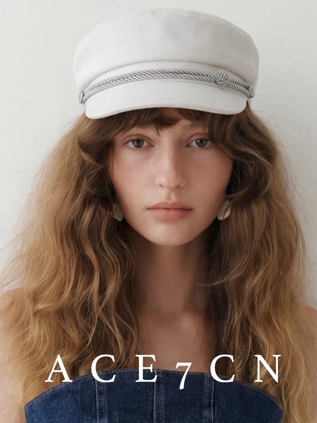 Braided-Cord Newsboy Cap — ACE7CN