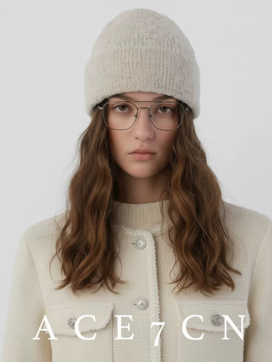 Cuffed Alpaca Bouclé Beanie — ACE7CN