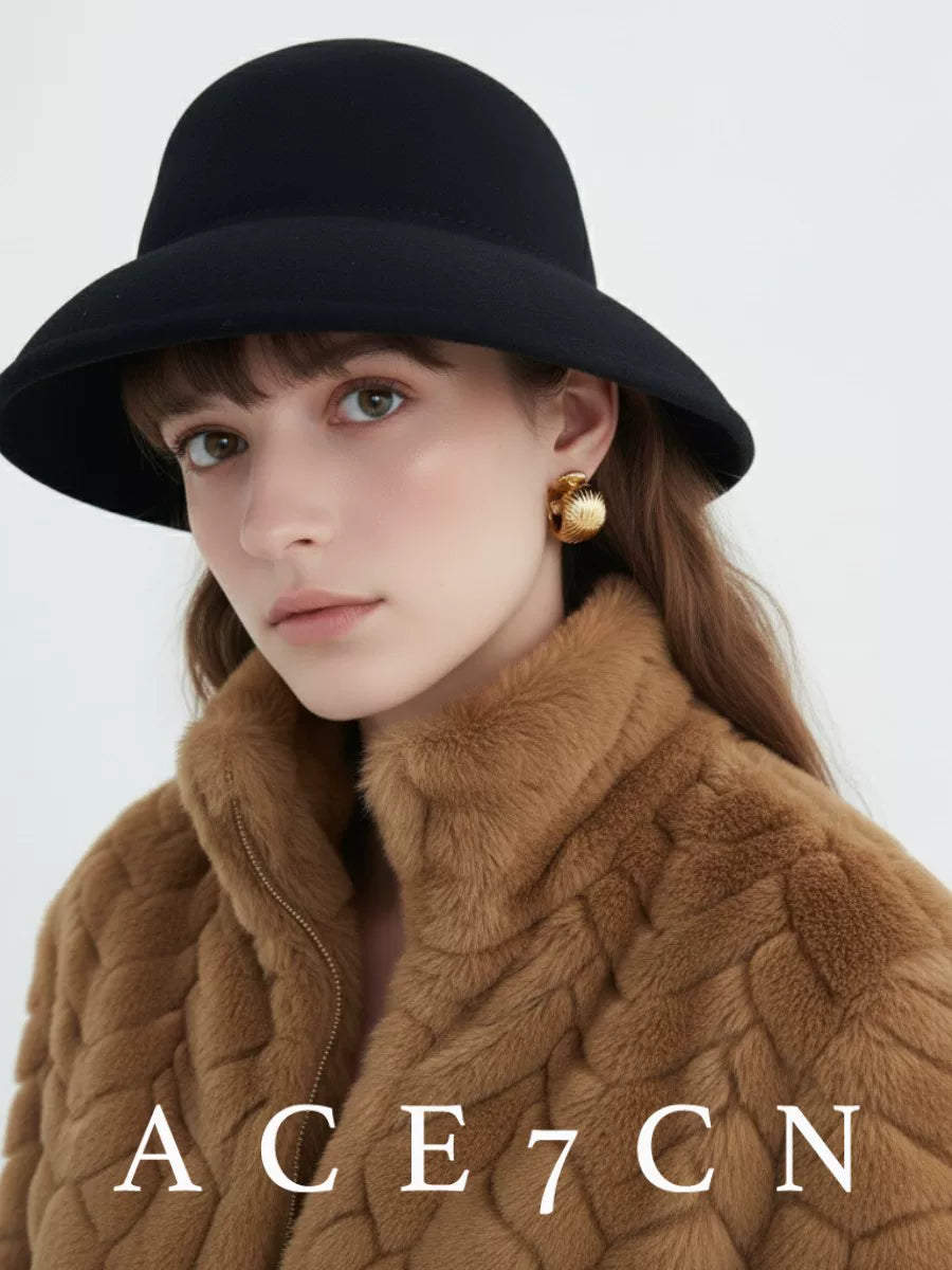 Wide-Brim Wool Fedora — ACE7CN