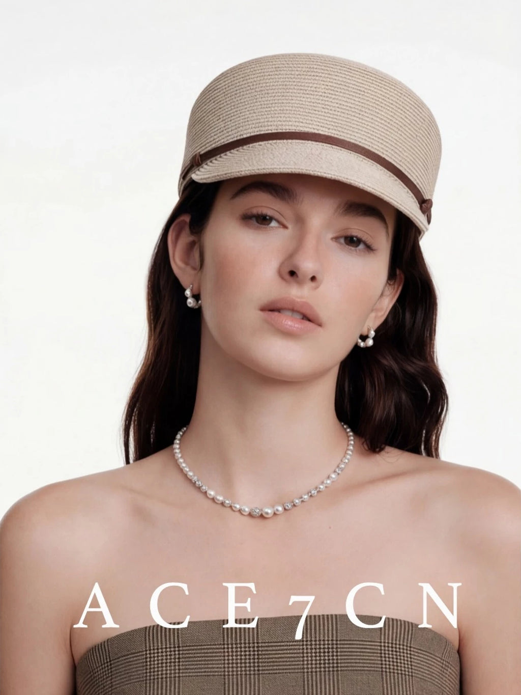 Woven Straw Riding Cap — ACE7CN
