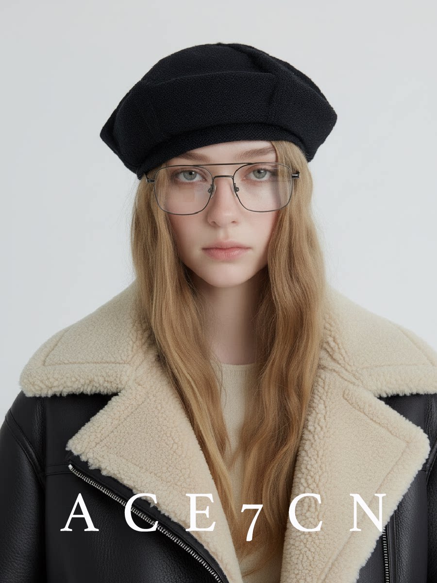 Slouchy Octagonal Painter Beret — ACE7CN
