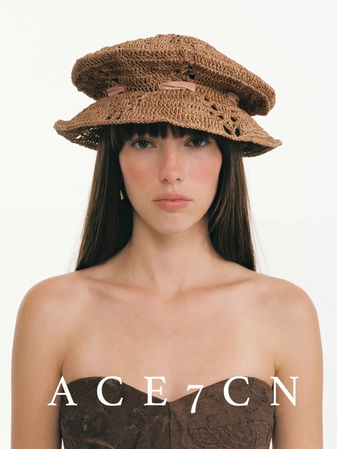 Openwork Straw Jellyfish Hat — ACE7CN
