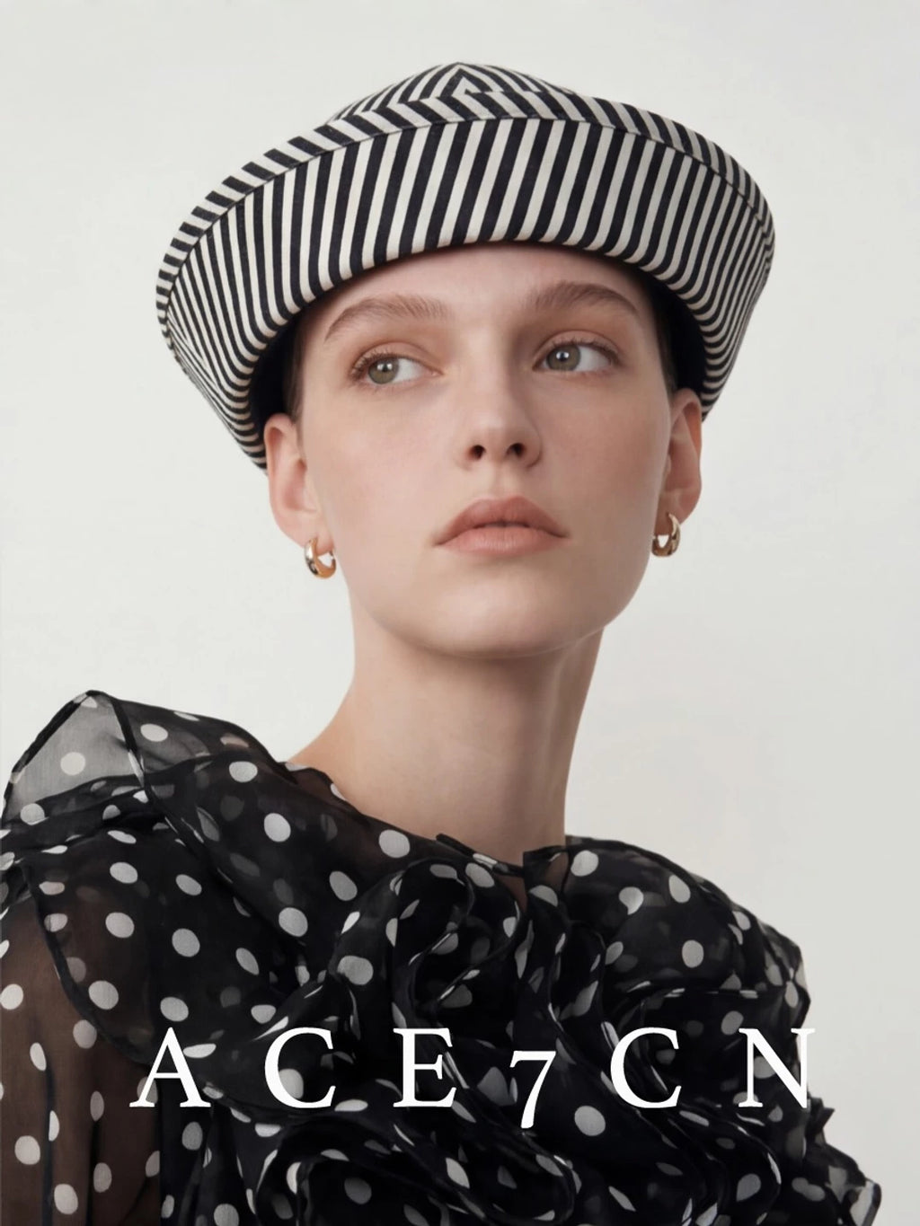 Striped Roll-Brim Sailor Pillbox Hat — ACE7CN