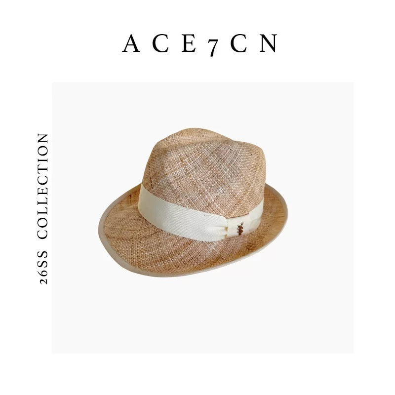 Flat-Top Straw Panama Hat — ACE7CN