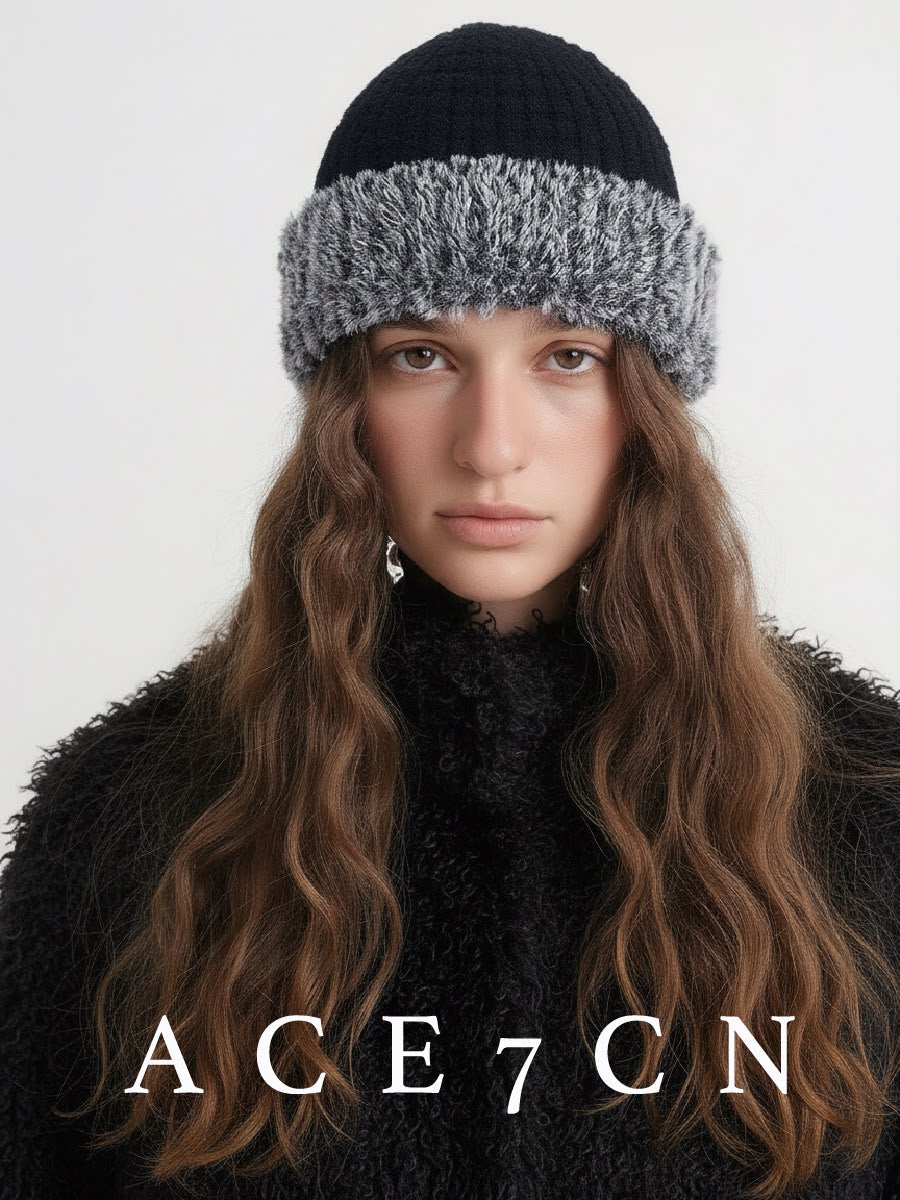 Pineapple-Stitch Cuffed Beanie — ACE7CN