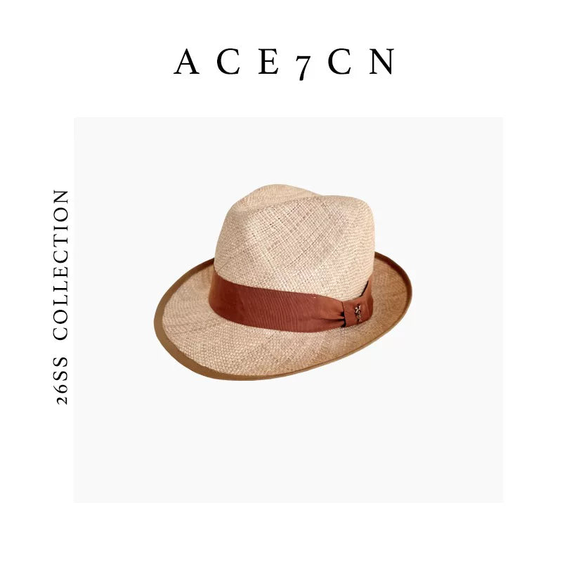 Flat-Top Straw Panama Hat — ACE7CN