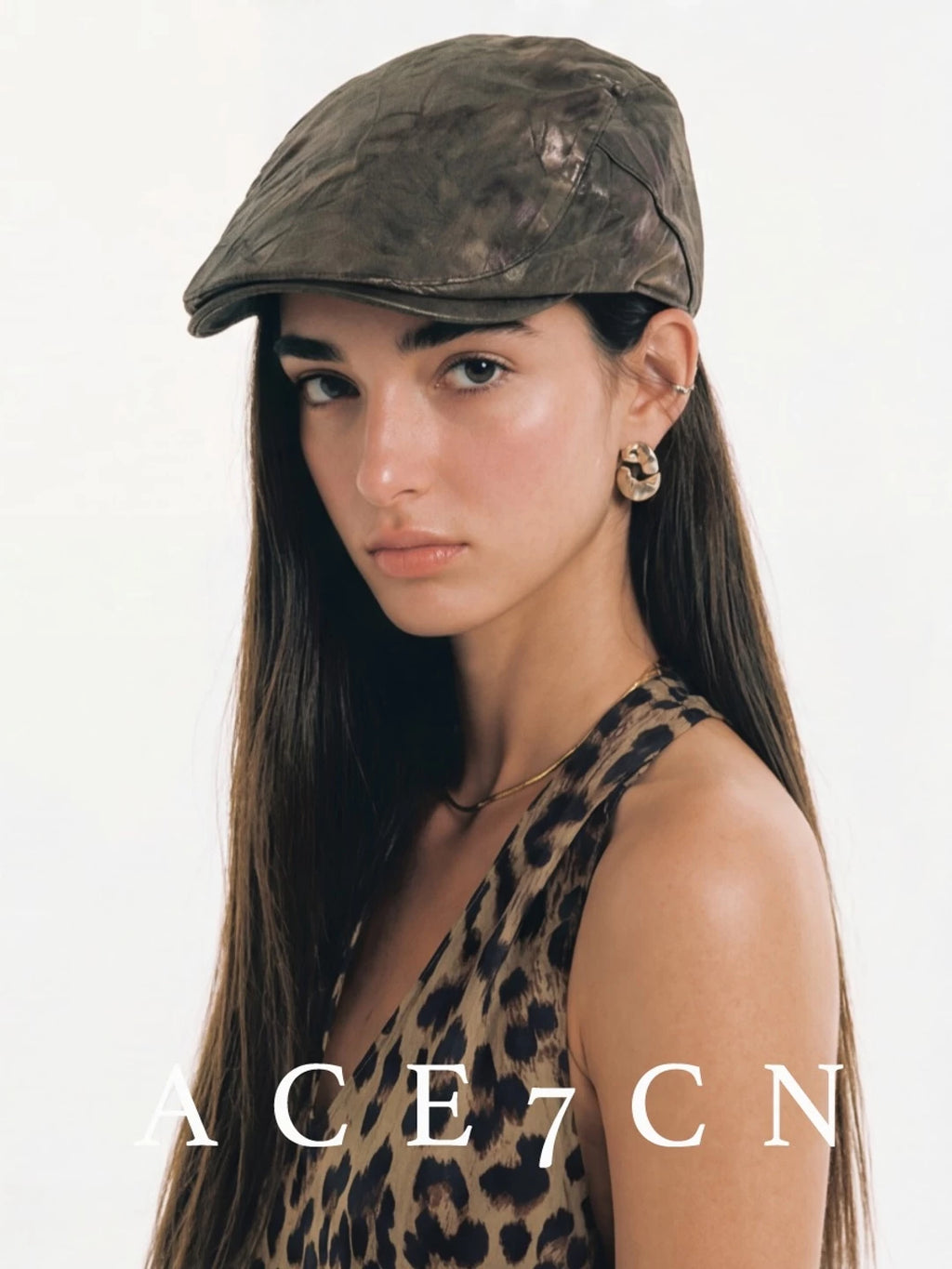 Bronze Metallic Flat Cap — ACE7CN