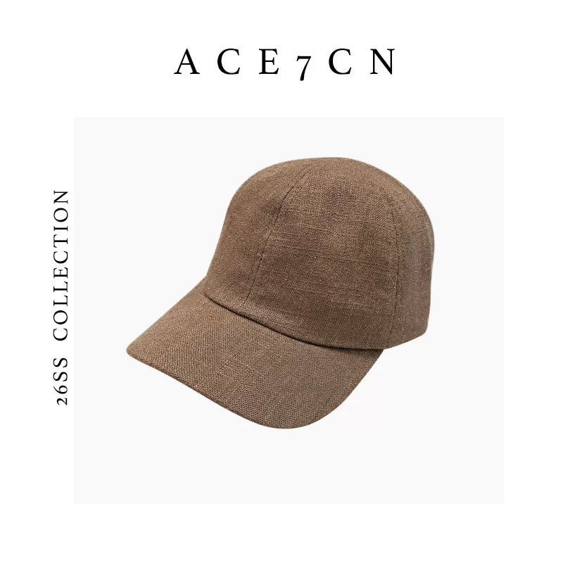 Soft-Crown Linen Baseball Cap — ACE7CN