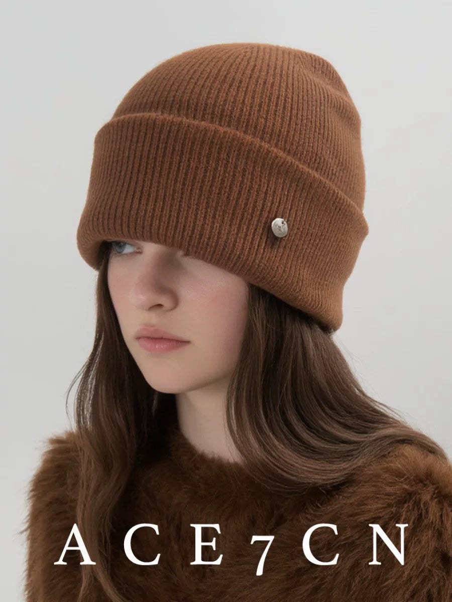 Roll-Brim Wool Ear-Flap Beanie — ACE7CN