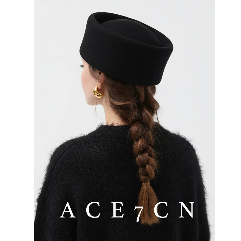 Brimless Wool Pillbox Hat — ACE7CN