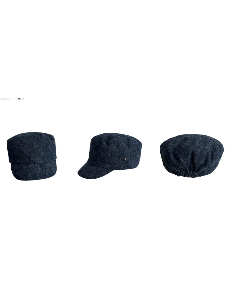 Denim Newsboy Cap — ACE7CN