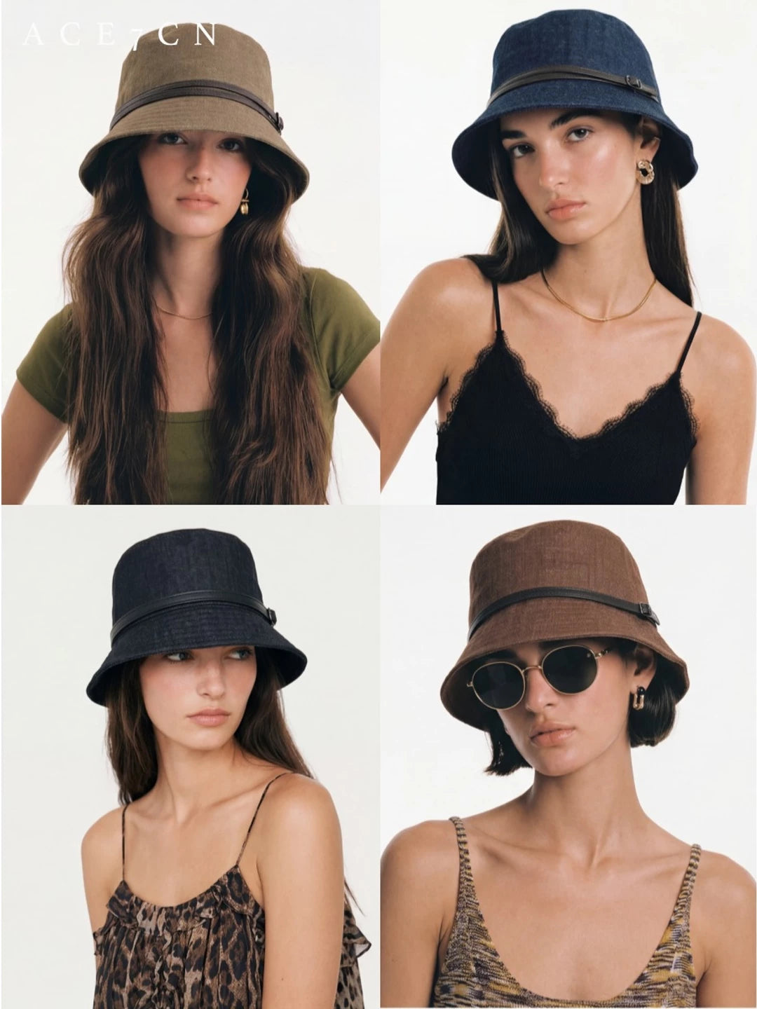 Downturned-Brim Bucket Hat — ACE7CN