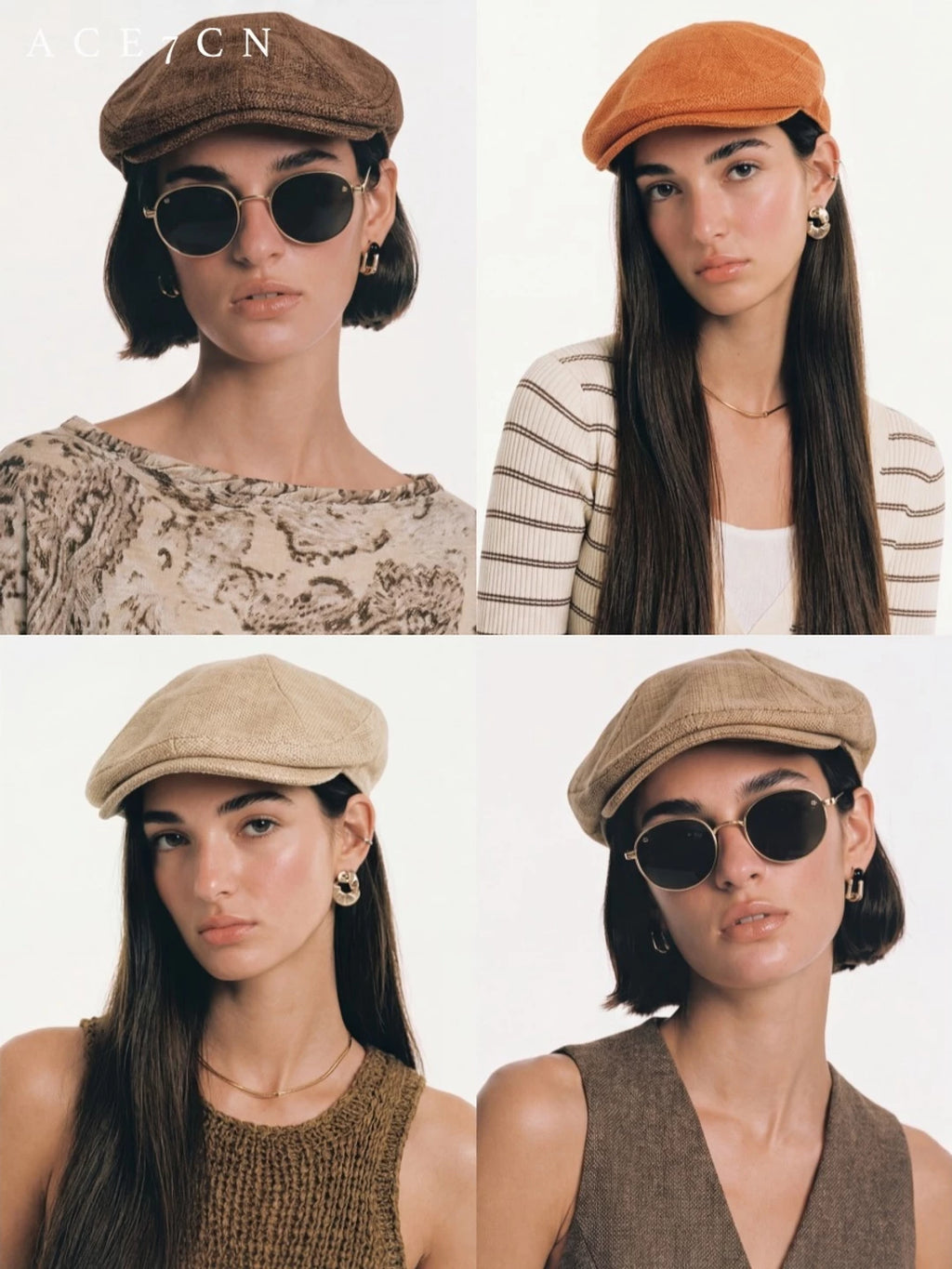 Linen Flat Cap — ACE7CN