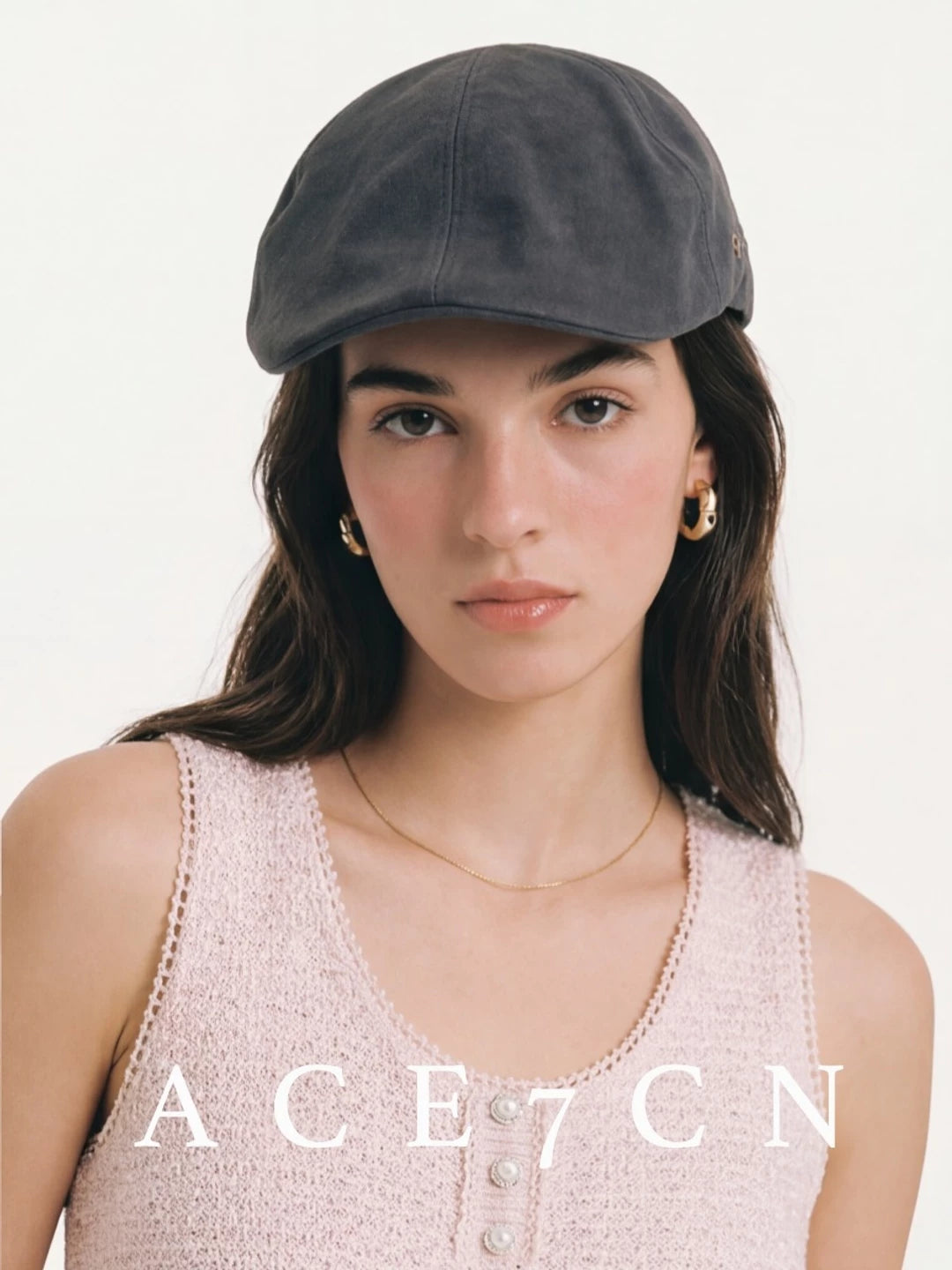 Sand-Washed Newsboy Cap — ACE7CN