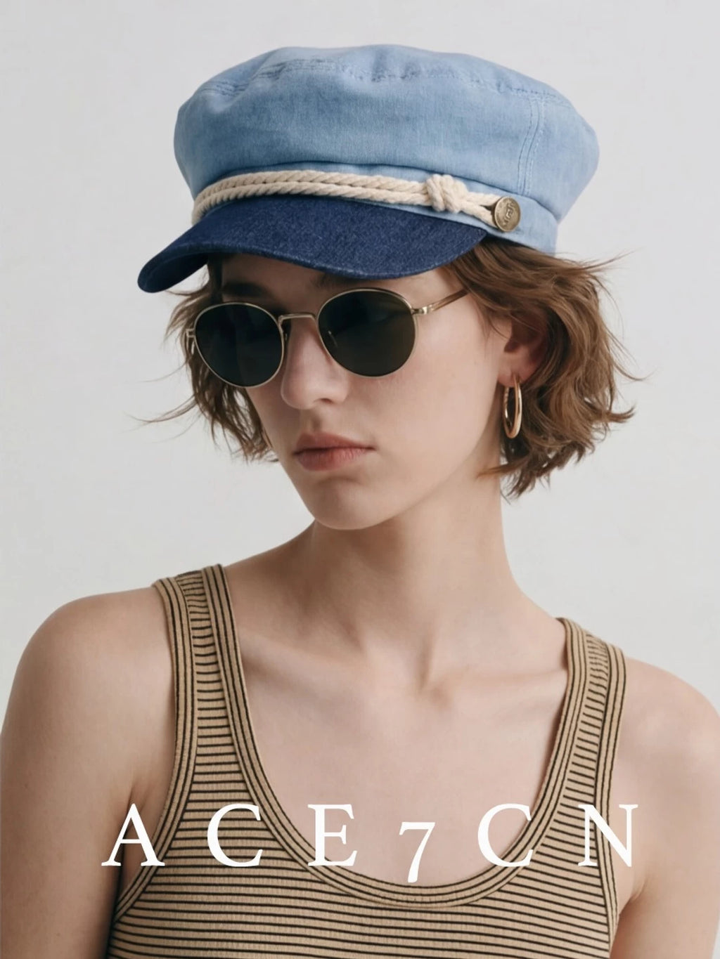 Denim Sailor Cap — ACE7CN