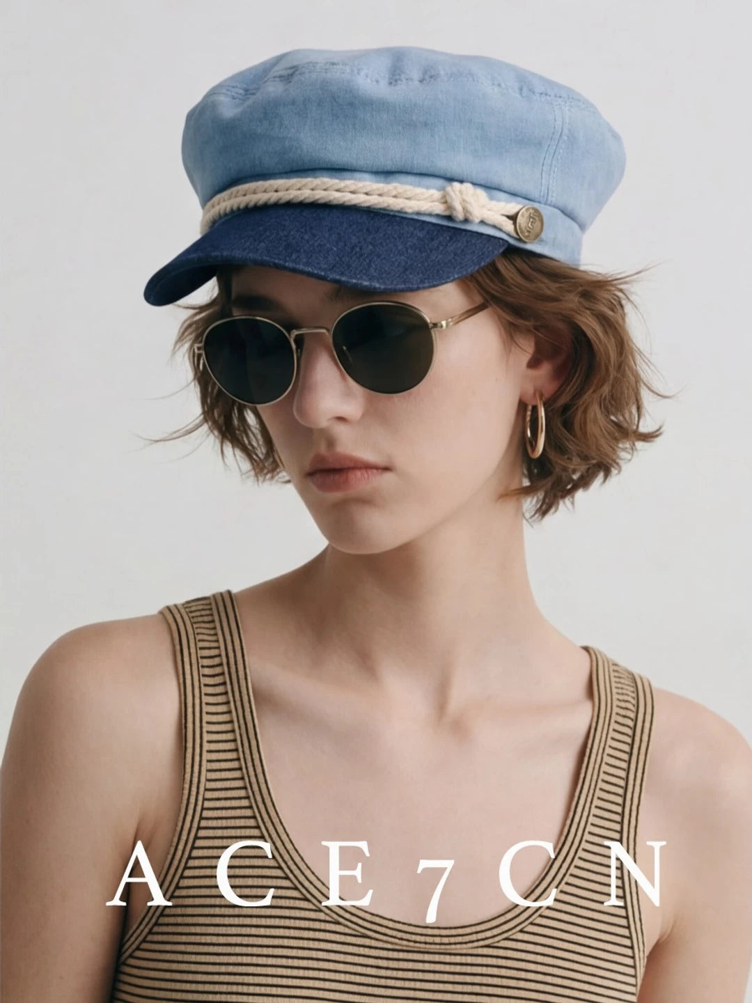 Denim Sailor Cap — ACE7CN