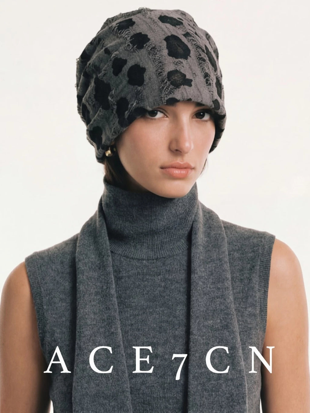 Leopard Slouch Head Scarf Hat — ACE7CN