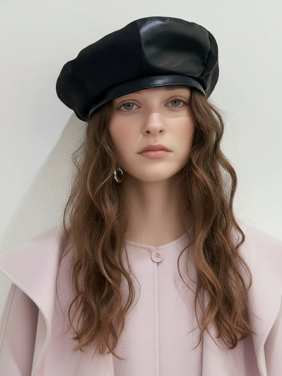 Two-Tone Suede Painter Beret — ACE7CN